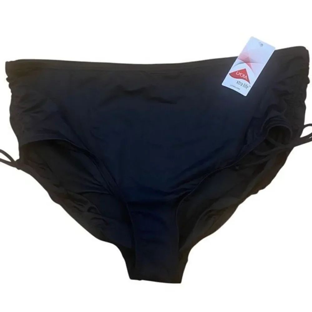Lands End Lycra NWT xtra life size 2XL swim bottoms black